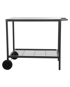 Banak tavolinë, metalik me dorezë, 90x58x75 cm, zezë