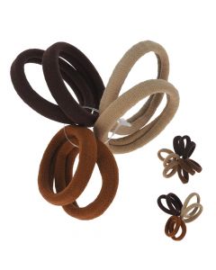 Elastic hair bands, Eleganza, polyester and elastane, Ø5 cm, miscellaneous, 84 pieces