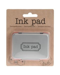 Small stamp pad, Siam, metal and foam, 8x6 cm, red, 1 piece