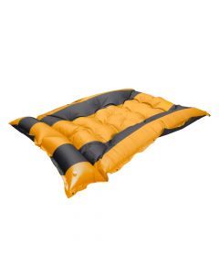 Camping seating, 210x120 cm, foam yarn, orange and grey