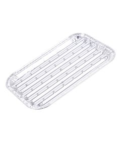 Pjatë alumini për barbekju, BBQ, alumin, 18.5x11.5x1 cm, argjend, 5 copë