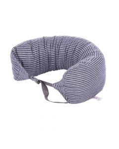 Simple stripe neck pillow, 27x20x10 cm, dark blue