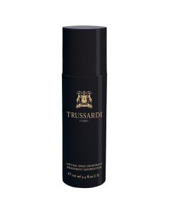 Deodorant spray for men, Uomo, Trussardi, plastic and metal, 100 ml, black and gold, 1 piece