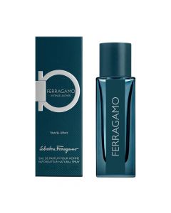 Eau de parfum (EDP) for men, Intense Leather, Salvatore Ferragamo, glass, 30 ml, blue teal, 1 piece
