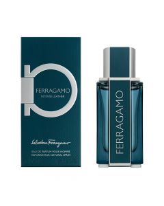 Parfum për meshkuj, Salvatore Ferragamo, Intense Leather, EDP, qelq, 50 ml, blu teal, 1 copë