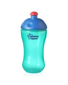 Shishe lëngjesh për fëmijë, Sport Bottle, Free Flow, Tommee Tippee, polipropilen, 300 ml, blu dhe gurkali, 1 copë