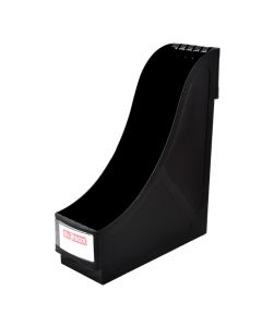 Vertical tabletop magazine holder, Globox, plastic, 30x24.5x7.5 cm, black, 1 piece