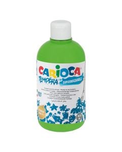 Bojë tempera për fëmijë, Carioca, plastikë, 500 ml, e gjelbër e hapur, 1 copë