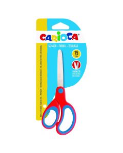 Scissors for kids, Carioca, stainless steel, plastic and rubber, 15 cm, miscellaneous, 1 piece