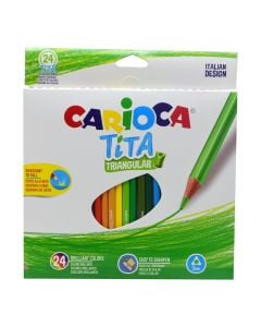 Lapsa me ngjyra për fëmijë, Tita, Carioca, resin sintetik, 21.5x1x23 cm, mikse, 24 copë