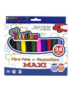 Markera me ngjyra për fëmijë, Maxi, The Littlies, plastikë, 18.5x3x17 cm, mikse, 24 copë