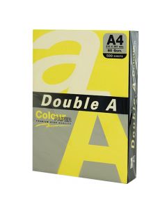 Paper double A, A4, 80 gr, 500 sheets, yellow