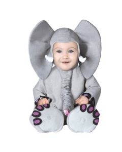 Kostum për beba, Elefant, 100 % poliestër, 6-12 muaj, gri
