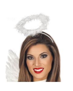 Angel, aureola hair clip, white