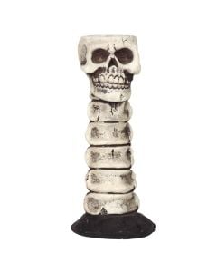 Mbajtëse qiriri me kafke, halloween, resin, 17 cm, bezhë, 1 copë
