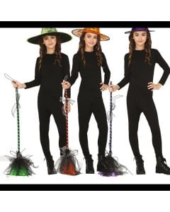 Fshesë shtrige, halloween, plastike, 95 cm, mikse, 1 copë