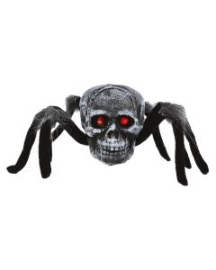 Merimangë me kafkë, halloween, plastik/poliestër, 34 cm, gri/e zezë, 1 copë