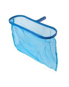 Cleaning net for swimming pools, plastic, blue, for pipes with dia. 30 mm, 43 x 21 cm
