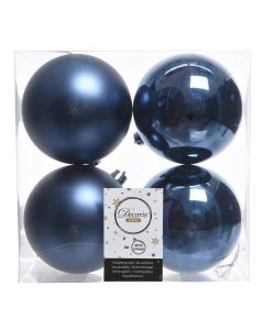 Sferë dekoruese (Pk 4), plastike, blu, Dia. 10 cm