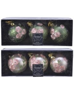 Sferë dekoruese (PK 3), qelqi, ngjyra të ndryshme, Dia. 8 cm