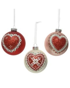 Decorative sphere, glass, different colors, Dia. 8 cm