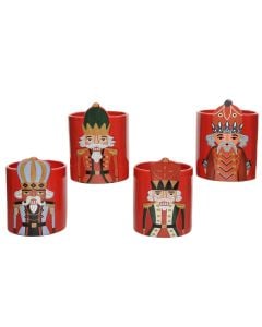 Vazo dekoruese, dolomit, e kuqe, Dia. 11.5 x 11.5 cm