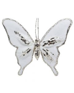 Flutur dekoruese, e bardhë/floriri, 21x19 cm