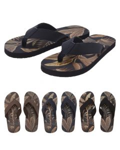 Beach slippers, rubber, brown, brown