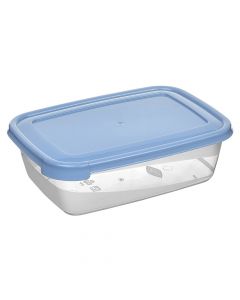 Enë ushqimi, me kapak, Cook&Keep, PP, transparente/kaltër, 16.5x12xH5.5 cm, 600 ml