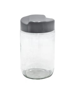 Jar, Aqua, Glass/PP, clear/purple, 660 cc