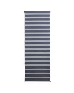 Grilë zebra, poliestër / kasë plastike, gri e errët, 91x240 cm
