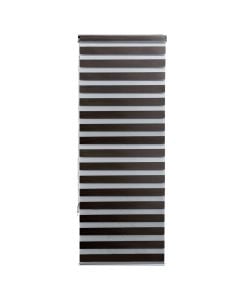 Grilë zebra, poliestër / kasë plastike, e zezë, 80x240 cm