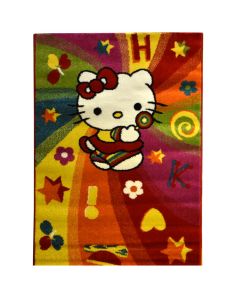 Tapet për fëmijë, personazh Hello Kitty, frize, ngjyra të ndryshme, 133x190 cm