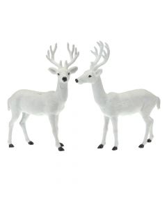 Kafshë dekoruese Drer, pp, e bardhë, 37 cm