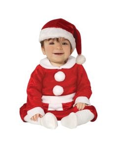 Christmas costume for babies, polyester, red/white, age 18-24 months