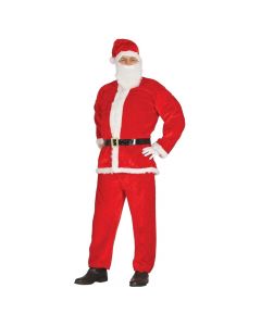 Kostum Krishtlindje për meshkuj, poliestër, e kuqe/e bardhë, masa 52-54 L