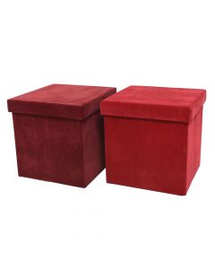 Kuti dekorative, velvet, të ndryshme, 37x37x36cm