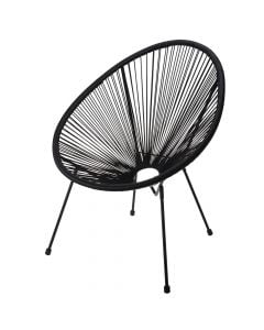 Chair,Metal/PE,black, 94x71x50 cm