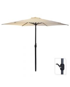 Garden umbrella,polyester/aluminium,cream, dia. 300xH248cm