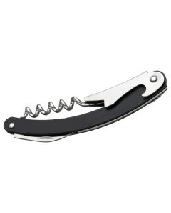 Bottle opener , stainless steel/rubber, black , 11 cm
