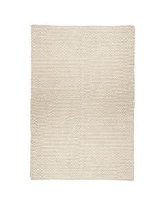 Carpet, cotton/polyester/wool, white, 120x170 cm