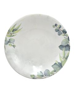 Pjatë e thellë Ege, qeramikë, e bardhë me lule, Dia.22 cm