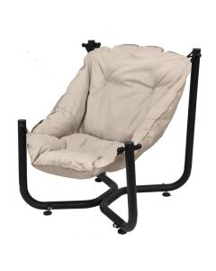 Relax chair, metalic / polyester, beige, 69x70xH85 cm