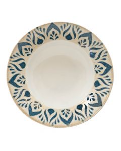 Napoli pastry plate, porcelain, beige with decor, Dia.26.5 cm