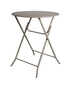 Tavolinë me palosje, metalike, kafe, Dia60x70 cm