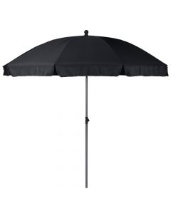 Beach umbrella, metal + polyester, gray, Dia.250xH160 cm