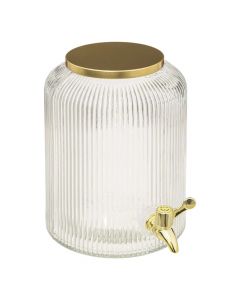 Dispenser jar with faucet, glass, transparent, 5L