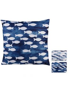 Decorative pillow, polyester, blue, 45x45 cm