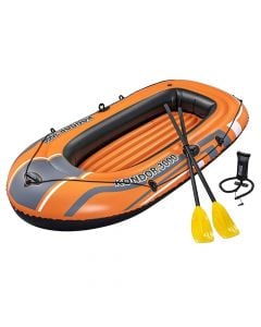 Bestway inflatable boat, PVC, orange, 220x141 cm