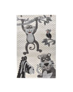 Florida rug, animals, freise, cream/brown, 100x150 cm